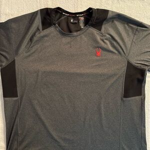 Spyder Men's Gray and Black Long Sleeve Tee